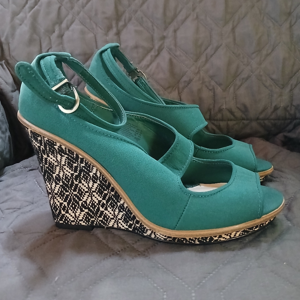 Lela Rose Teal Wedges